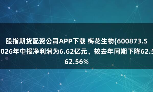 股指期货配资公司APP下载 梅花生物(600873.SH)2026年中报净利润为6.62亿元、较去年同期下降62.56%